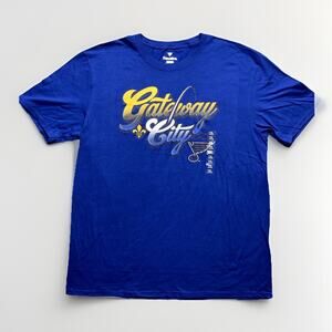 Fanatics St. Louis Blues Shirt Mens XL NHL Gateway City Hockey Crewneck Blue